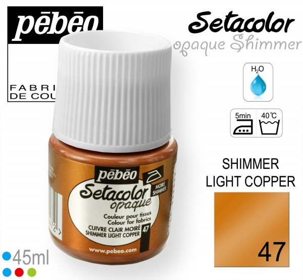PEBEO SETACOLOR   SHIMMER OPAQUE  45ml   COPPER