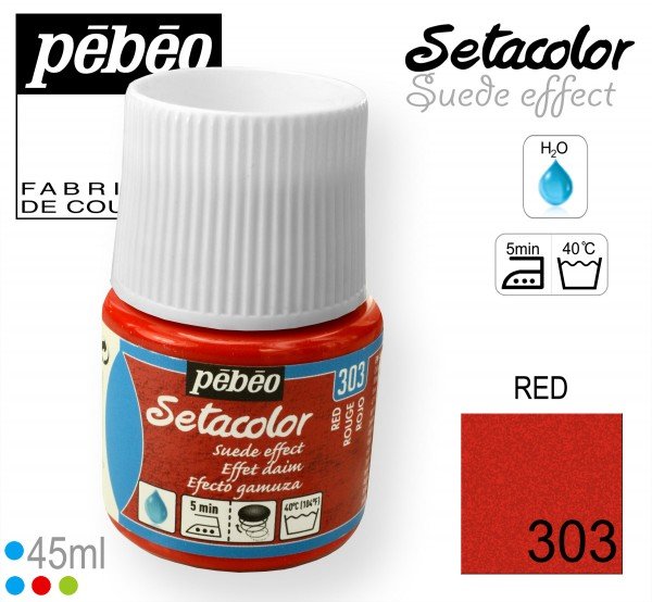 PEBEO SETACOLOR  SUEDE EFFECT 45ML RED