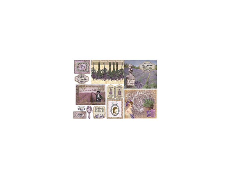 PIRINČANI PAPIR ZA DEKUPAŽ 48x33 Lavander