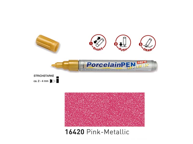 Porcelain Pen Metallic - Pink