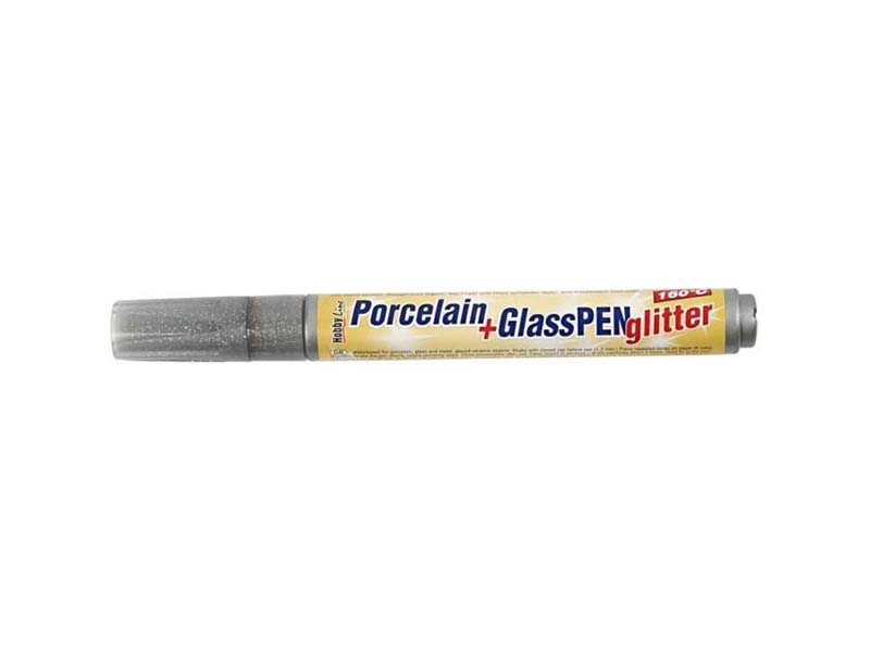 Porcelain + Glass Pen Glitter - Anthracite