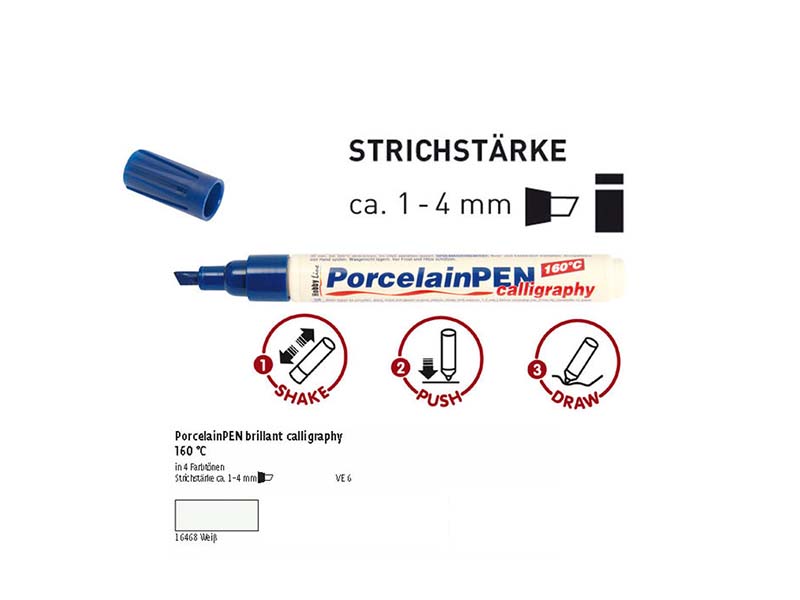 Porcelan Pen Calligraphy - White