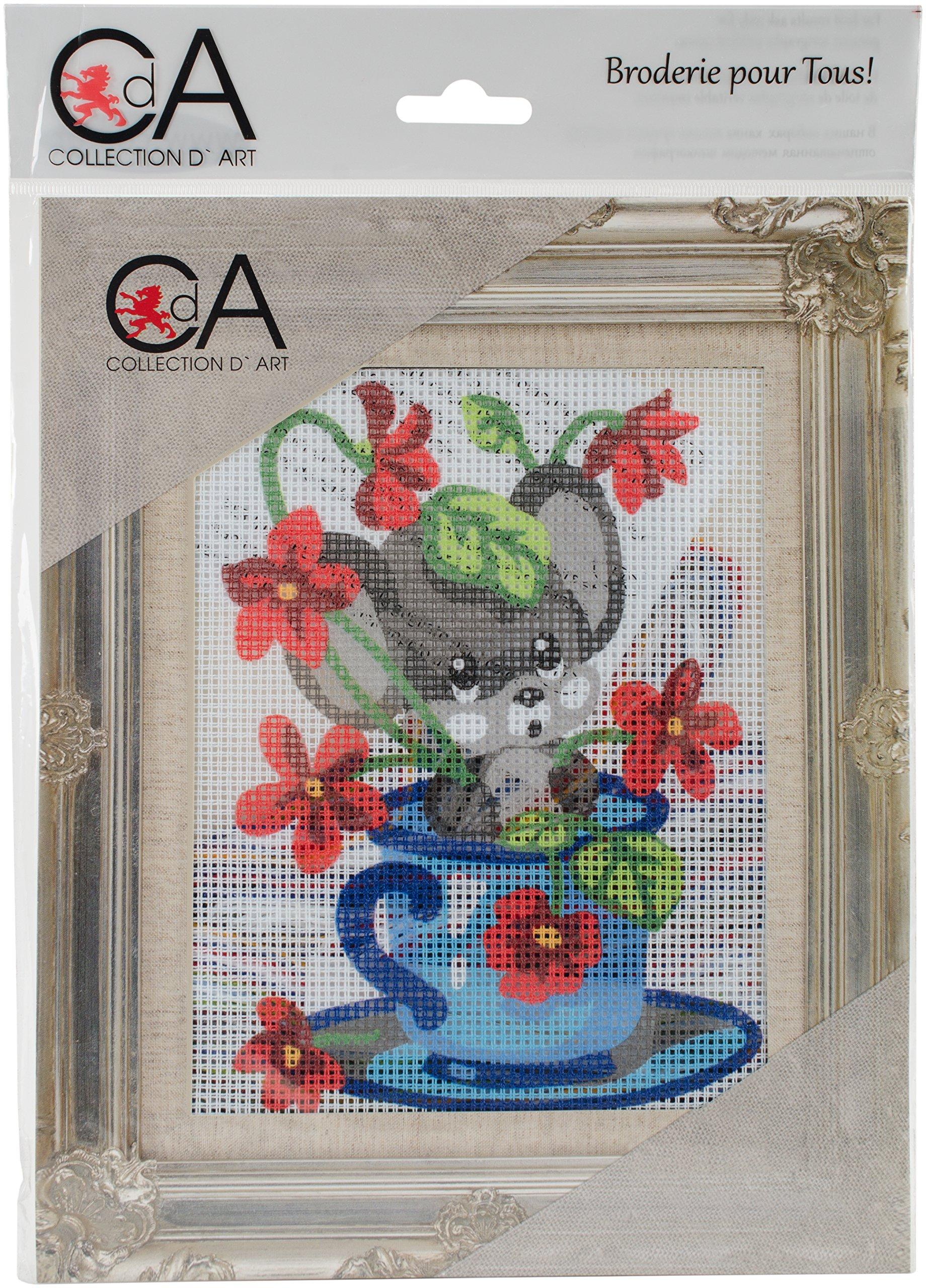 Printed tapestry kit, 14cm x 18cm, Collection D`Art