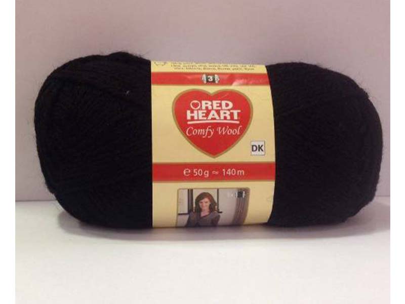 RED HEART Comfy Wool - Crna 100% vuna