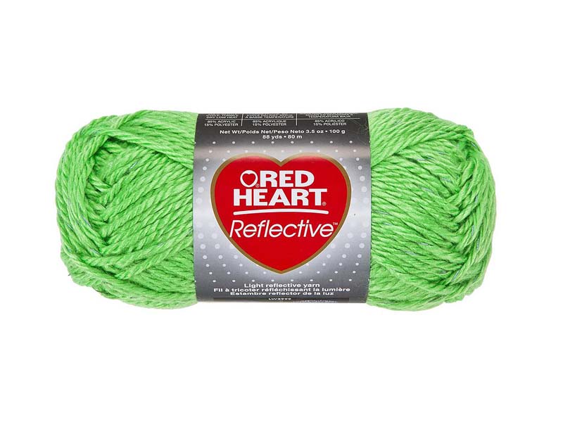 RED HEART Reflective – Zelena 85% akrilik, 15% poliester