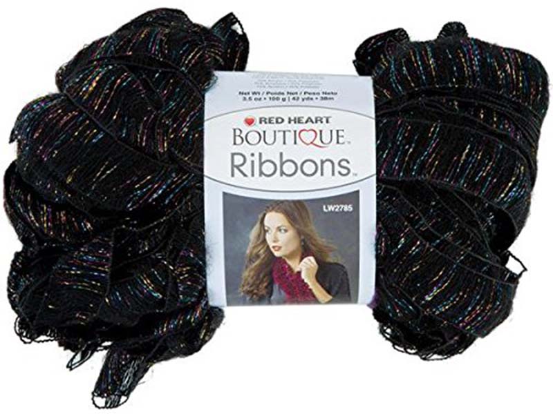 RED HEART Ribbons – Crna 75% akrilik, 25% poliester