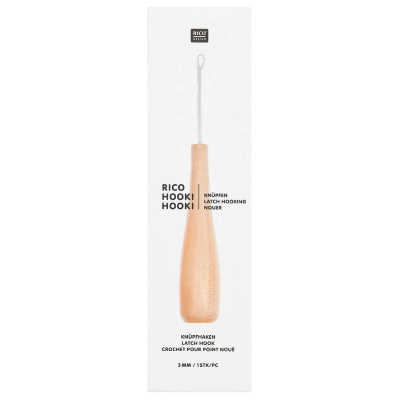 Rico Hooki Hooki Latch Hook 3 mm, for Latch Hook Canvas, 20 Holes/10cm