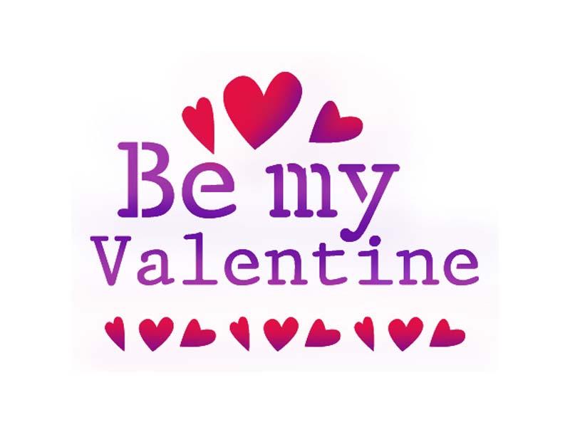 ŠABLON  D cm. 20x15-  Be my Valentine