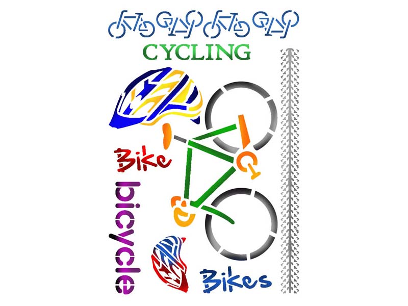 ŠABLON  G cm 21x29.7 - Bikes