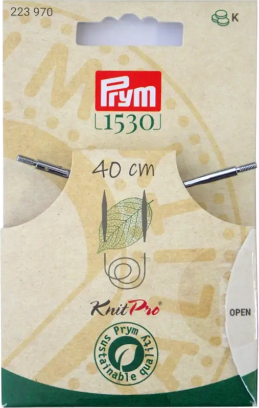 SAJLA I GRANIČNIK ZA KRUŽNE IGLE  NATURAL 40cm 