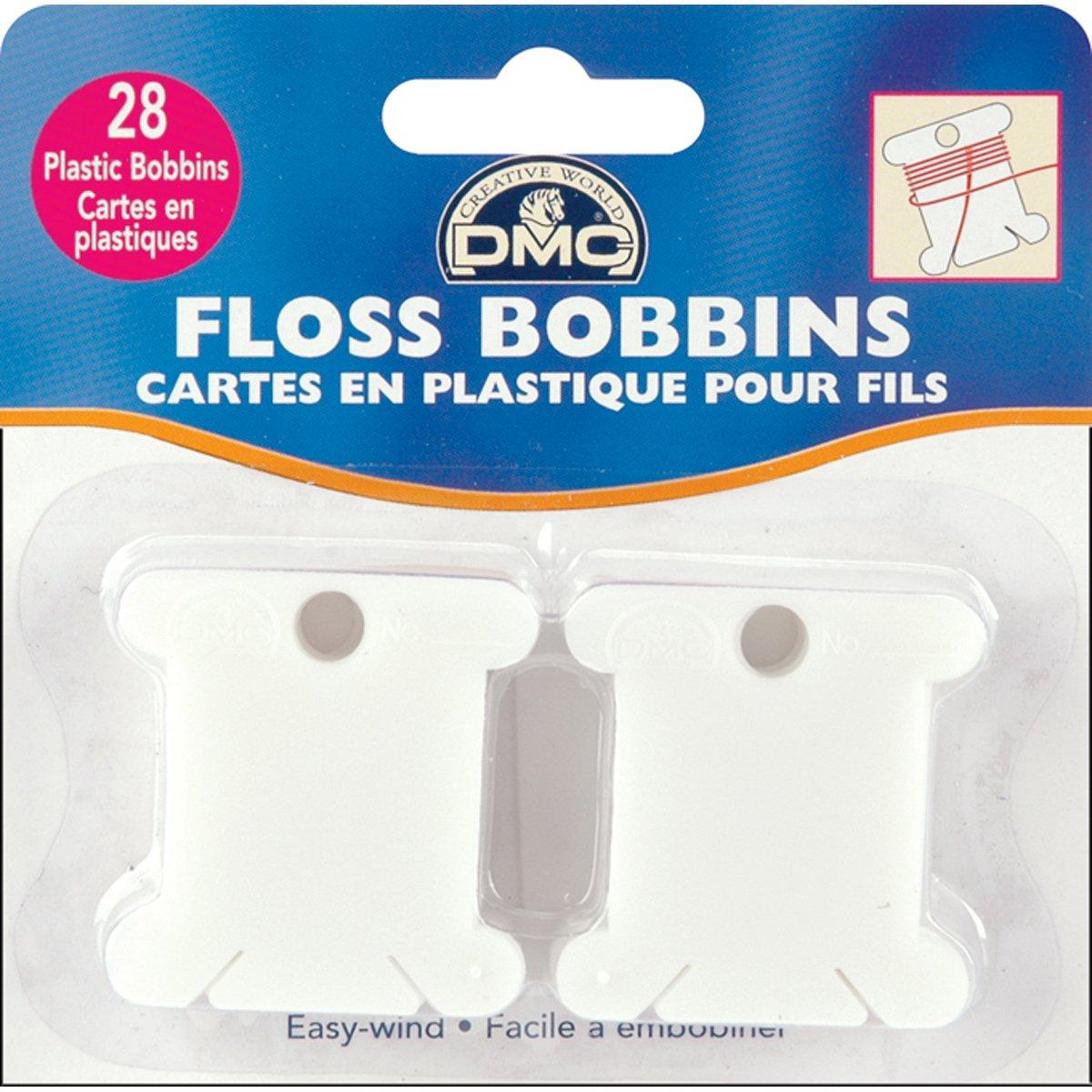 SET OF 28 PLASTIC BOBBINS