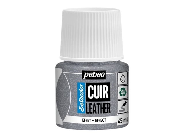 SETACO LEATH 45ML GLITT SILVER