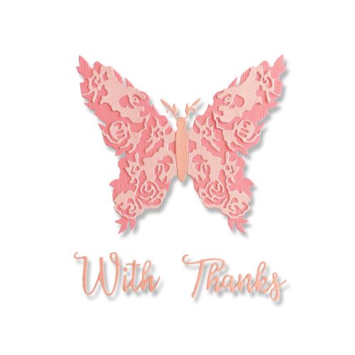 SIZZIX THINLITS SEKAČ-SET SE SASTOJI OD 5 DELOVA With Thanks