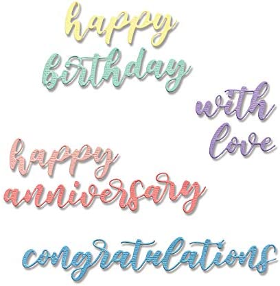 SIZZIX THINLITS SEKAČ-SET SE SASTOJI OD 6 DELOVA Script Sentiments