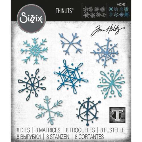 SIZZIX THINLITS SEKAČ-SET SE SASTOJI OD  8 DELOVA Scribbly Snowflakes