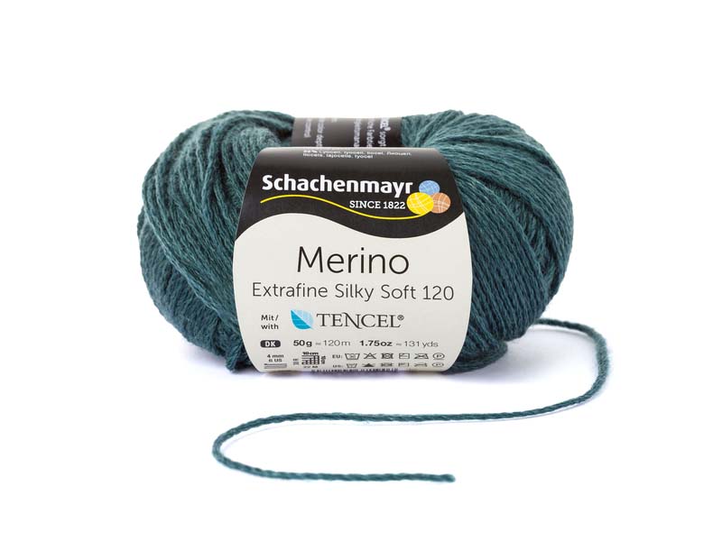 SMC Merino Silky Soft – Plava 50g/120m 68% vuna, 32% liocel 