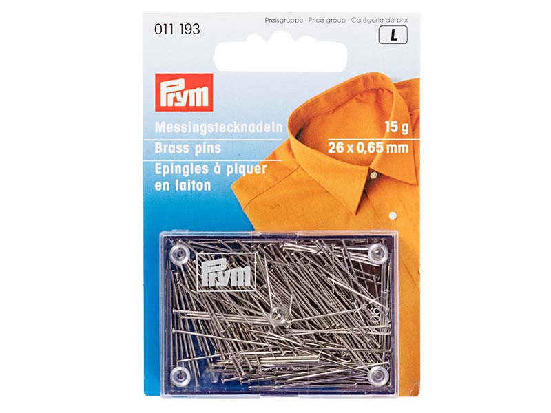 Špenadle, mesing, 26 x 0,65mm / 15g