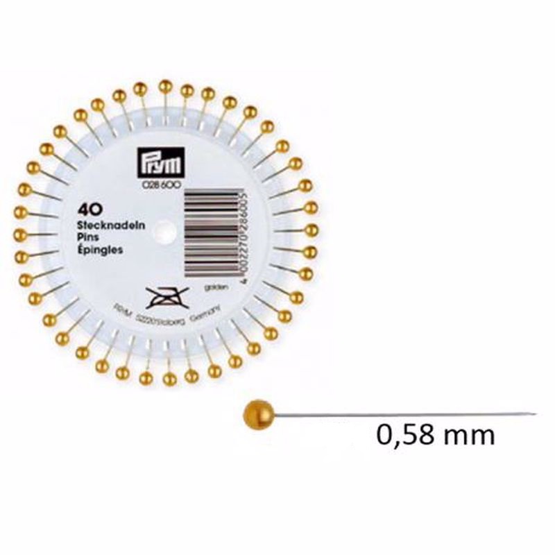 ŠPENADLE PRYM - ZLATNE 40kom.