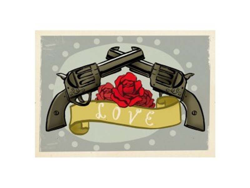 Štampani filc - Guns and Love