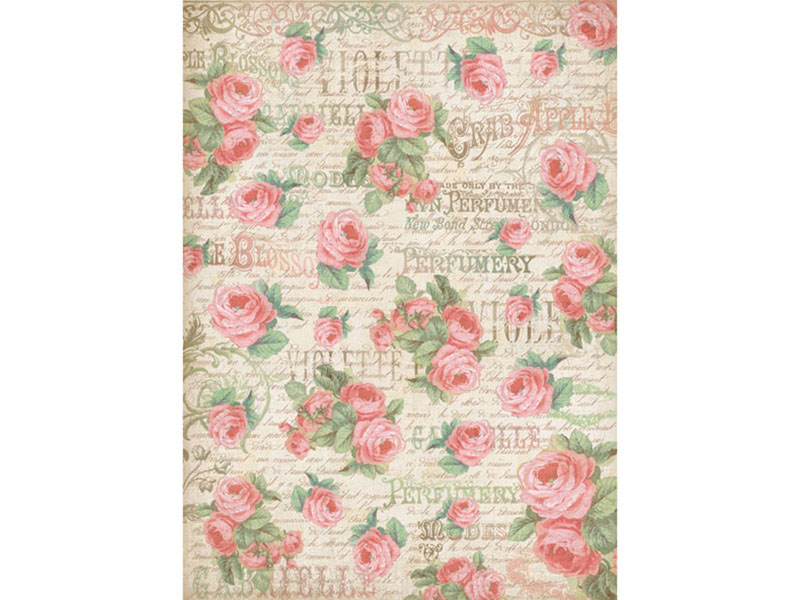 Štampani filc - Parfumery rose