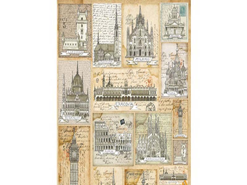 Štampani filc - Postacards from Europe