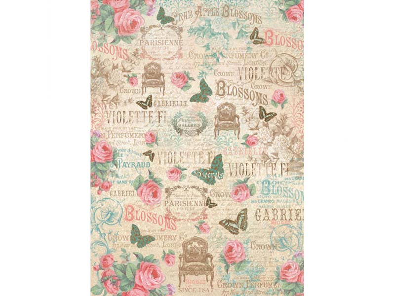 Štampani filc - Versailles blossom