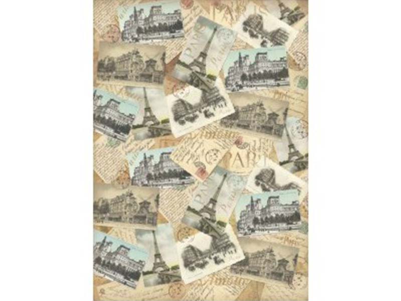 Štampani filc - Vintage Postcards 50x70cm