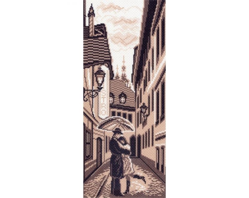 Štampani goblen Aida `City romance`, 17cm x 40cm, Collection D`Art