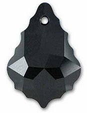 Swarovski Baroque Pendant-crna