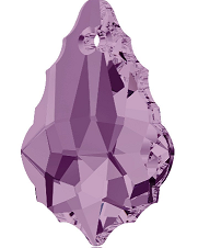 Swarovski Baroque Pendant-ljubicasta