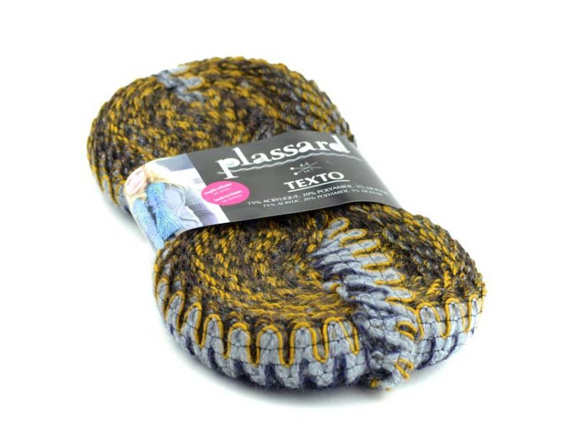TEXTO-PLASSARD Teget braon - 75%akril, 20% poliamid, 5% moher