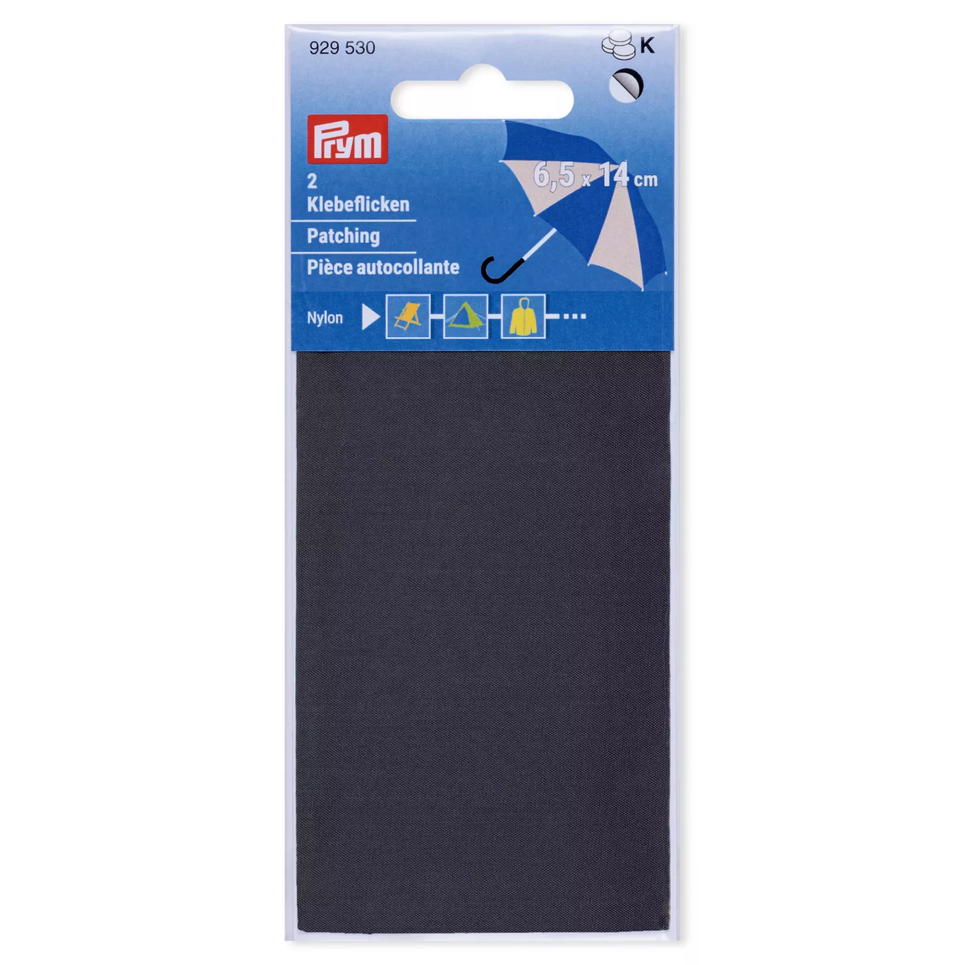 Zakrpa Nylon 6,5x14 cm anthracite