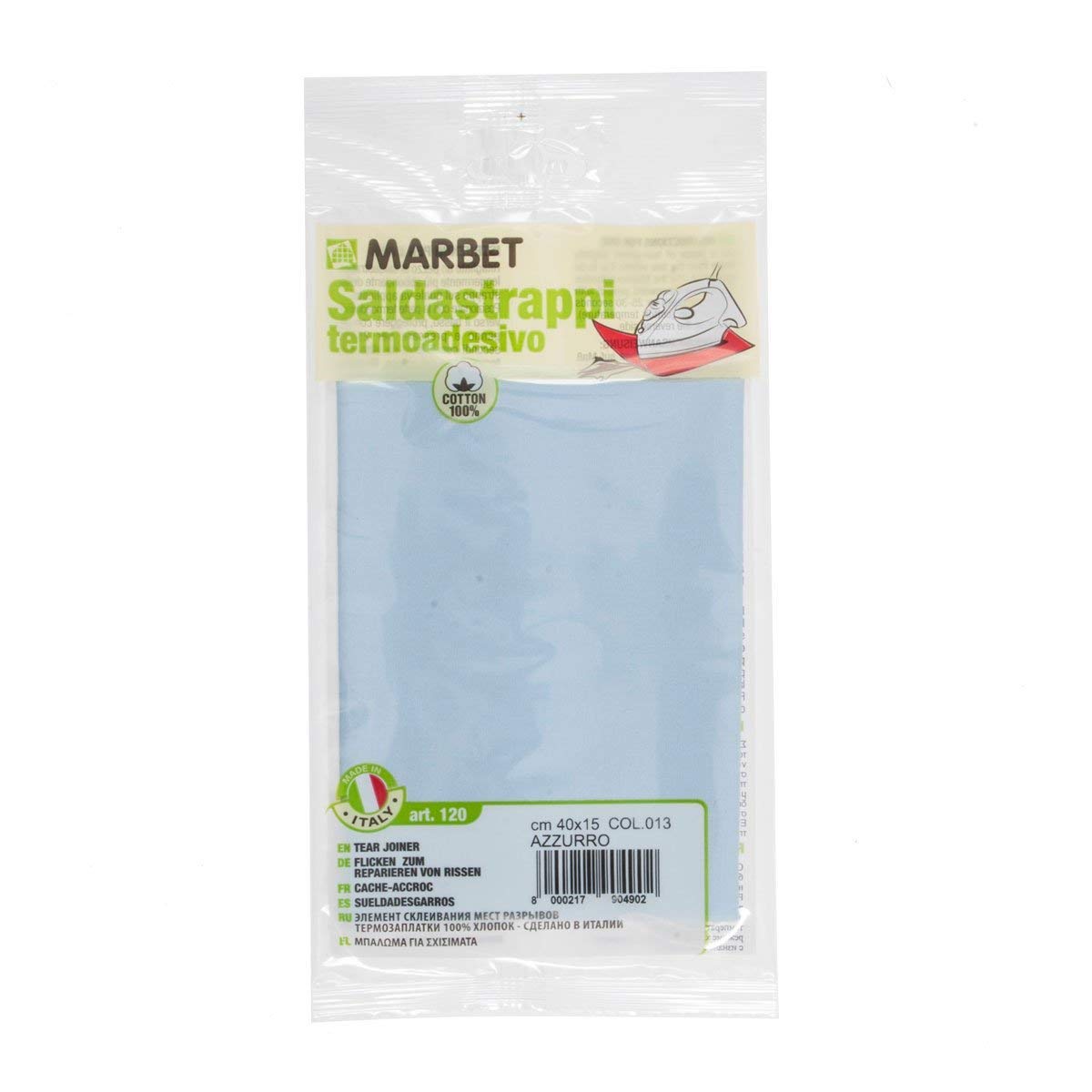 ZAKRPE TERMOLEPLJIVE 100% PAMUK 40x15cm SVETLO PLAVA col.013( AZZURRO)